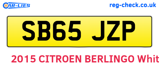 SB65JZP are the vehicle registration plates.