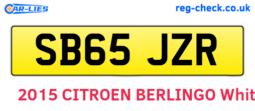 SB65JZR are the vehicle registration plates.