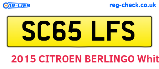 SC65LFS are the vehicle registration plates.