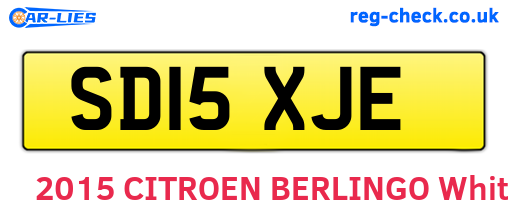 SD15XJE are the vehicle registration plates.