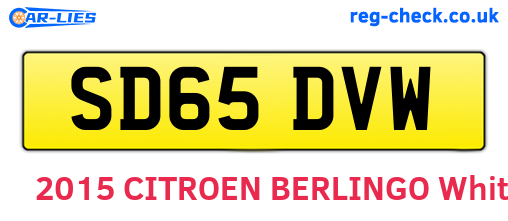 SD65DVW are the vehicle registration plates.