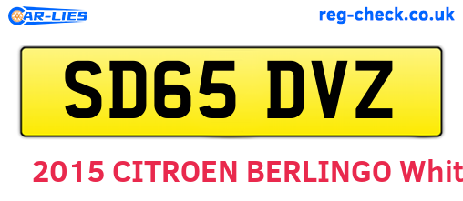 SD65DVZ are the vehicle registration plates.