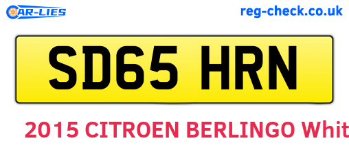 SD65HRN are the vehicle registration plates.