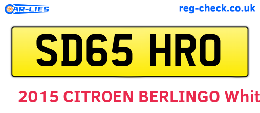 SD65HRO are the vehicle registration plates.
