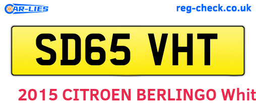 SD65VHT are the vehicle registration plates.