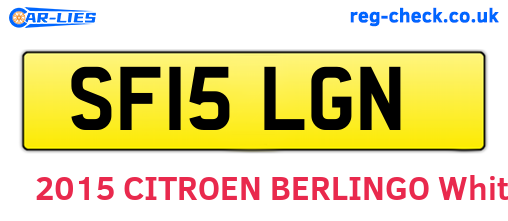 SF15LGN are the vehicle registration plates.