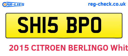 SH15BPO are the vehicle registration plates.
