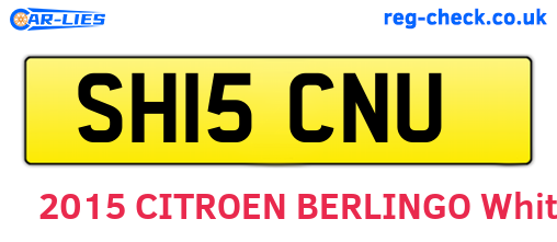 SH15CNU are the vehicle registration plates.