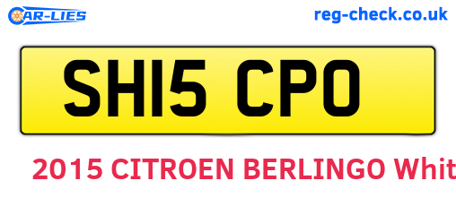 SH15CPO are the vehicle registration plates.