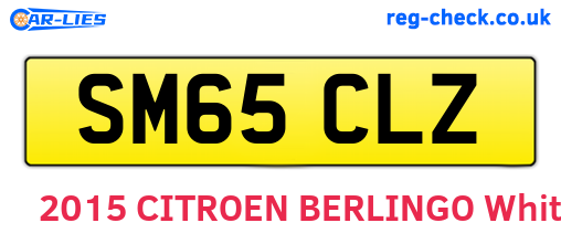 SM65CLZ are the vehicle registration plates.