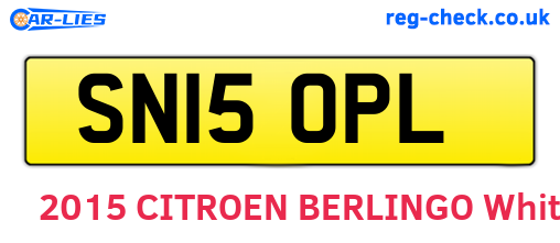SN15OPL are the vehicle registration plates.