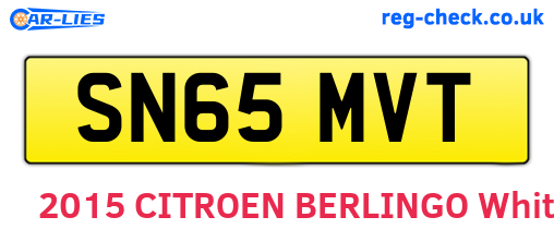 SN65MVT are the vehicle registration plates.