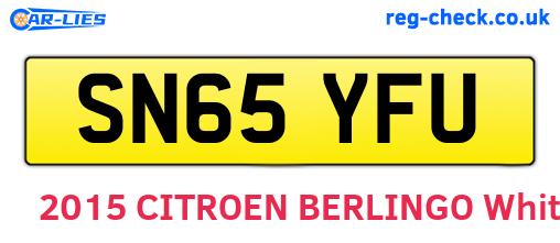 SN65YFU are the vehicle registration plates.