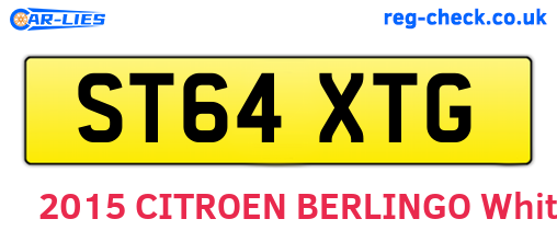 ST64XTG are the vehicle registration plates.