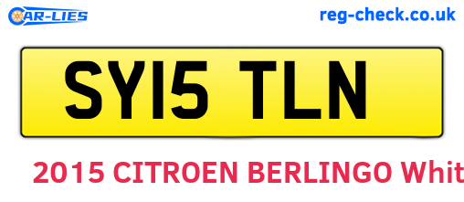 SY15TLN are the vehicle registration plates.
