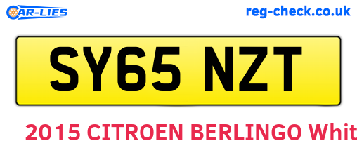 SY65NZT are the vehicle registration plates.