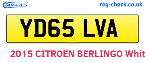YD65LVA are the vehicle registration plates.