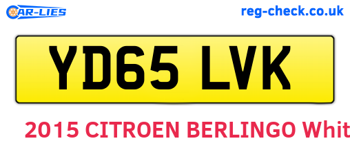 YD65LVK are the vehicle registration plates.