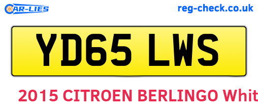 YD65LWS are the vehicle registration plates.