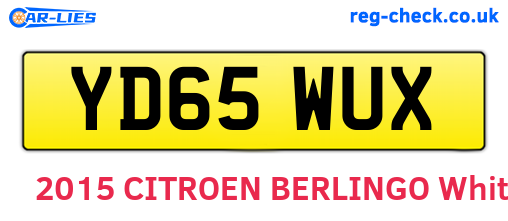 YD65WUX are the vehicle registration plates.