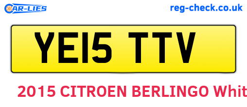 YE15TTV are the vehicle registration plates.