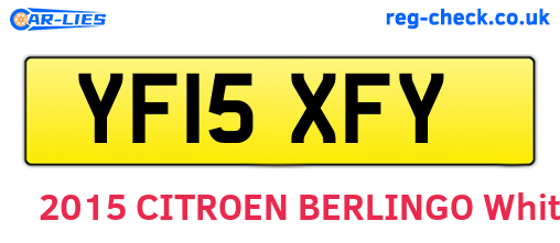 YF15XFY are the vehicle registration plates.