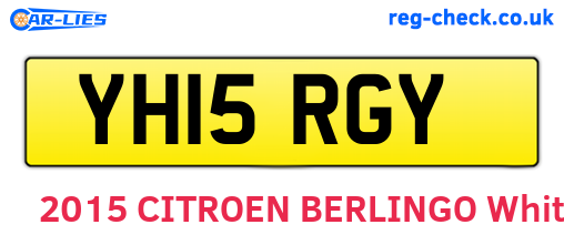 YH15RGY are the vehicle registration plates.