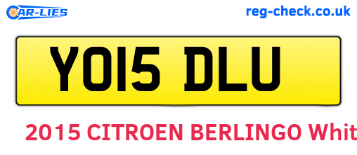 YO15DLU are the vehicle registration plates.