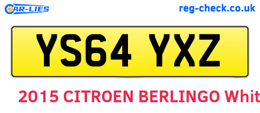 YS64YXZ are the vehicle registration plates.