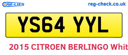YS64YYL are the vehicle registration plates.
