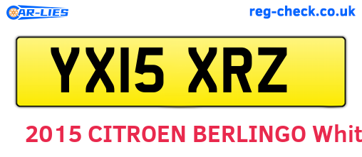 YX15XRZ are the vehicle registration plates.