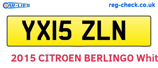 YX15ZLN are the vehicle registration plates.