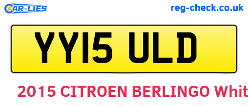 YY15ULD are the vehicle registration plates.
