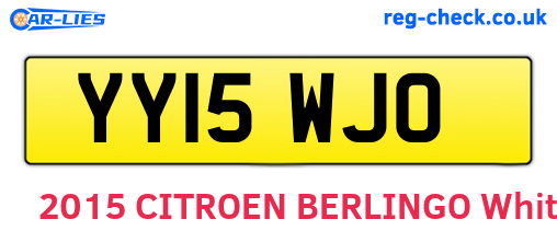 YY15WJO are the vehicle registration plates.