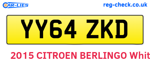 YY64ZKD are the vehicle registration plates.