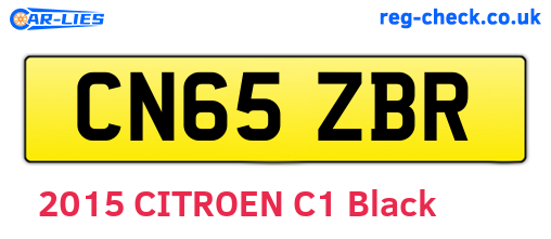 CN65ZBR are the vehicle registration plates.