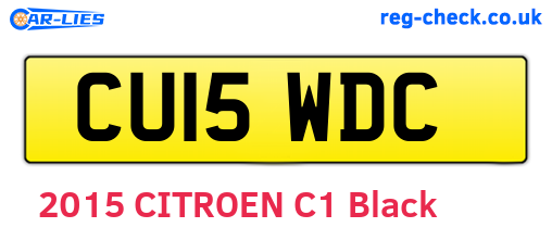 CU15WDC are the vehicle registration plates.