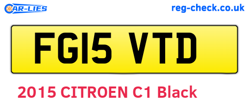 FG15VTD are the vehicle registration plates.