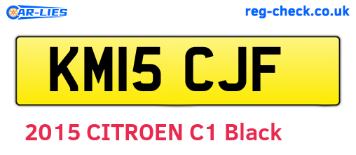 KM15CJF are the vehicle registration plates.