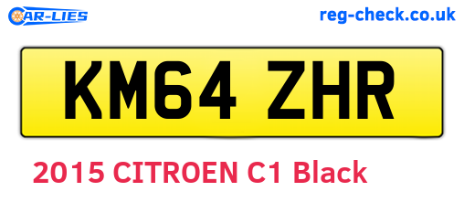 KM64ZHR are the vehicle registration plates.