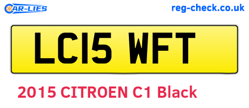 LC15WFT are the vehicle registration plates.