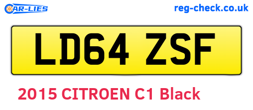 LD64ZSF are the vehicle registration plates.