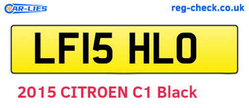 LF15HLO are the vehicle registration plates.