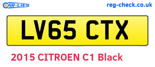 LV65CTX are the vehicle registration plates.