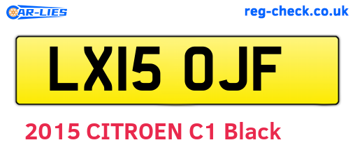 LX15OJF are the vehicle registration plates.