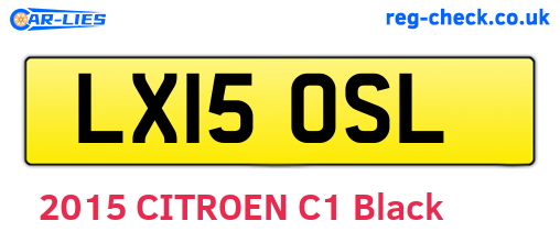 LX15OSL are the vehicle registration plates.