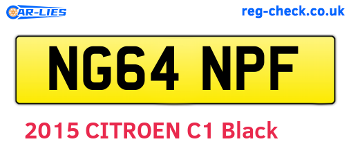 NG64NPF are the vehicle registration plates.