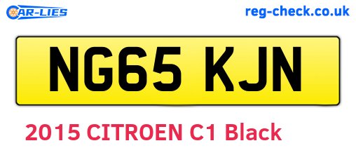 NG65KJN are the vehicle registration plates.