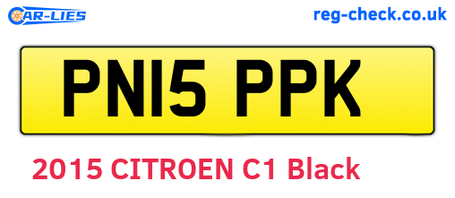 PN15PPK are the vehicle registration plates.