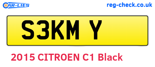 S3KMY are the vehicle registration plates.